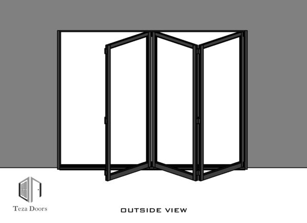 TEZA 90 SERIES| ALUMINUM BIFOLD PATIO DOOR| 96″X96″| 3R181