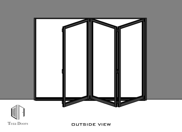 TEZA 90 SERIES| ALUMINUM BIFOLD PATIO DOOR | 96″X 80″| 3R198